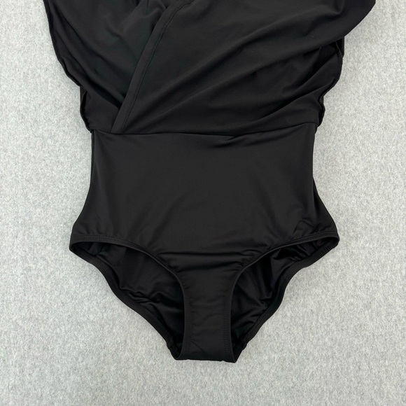 Lands' End Womens Swim Dress Swimsuit Black Size Small UPF 50  V Neck Adjustable - Picture 7 of 14